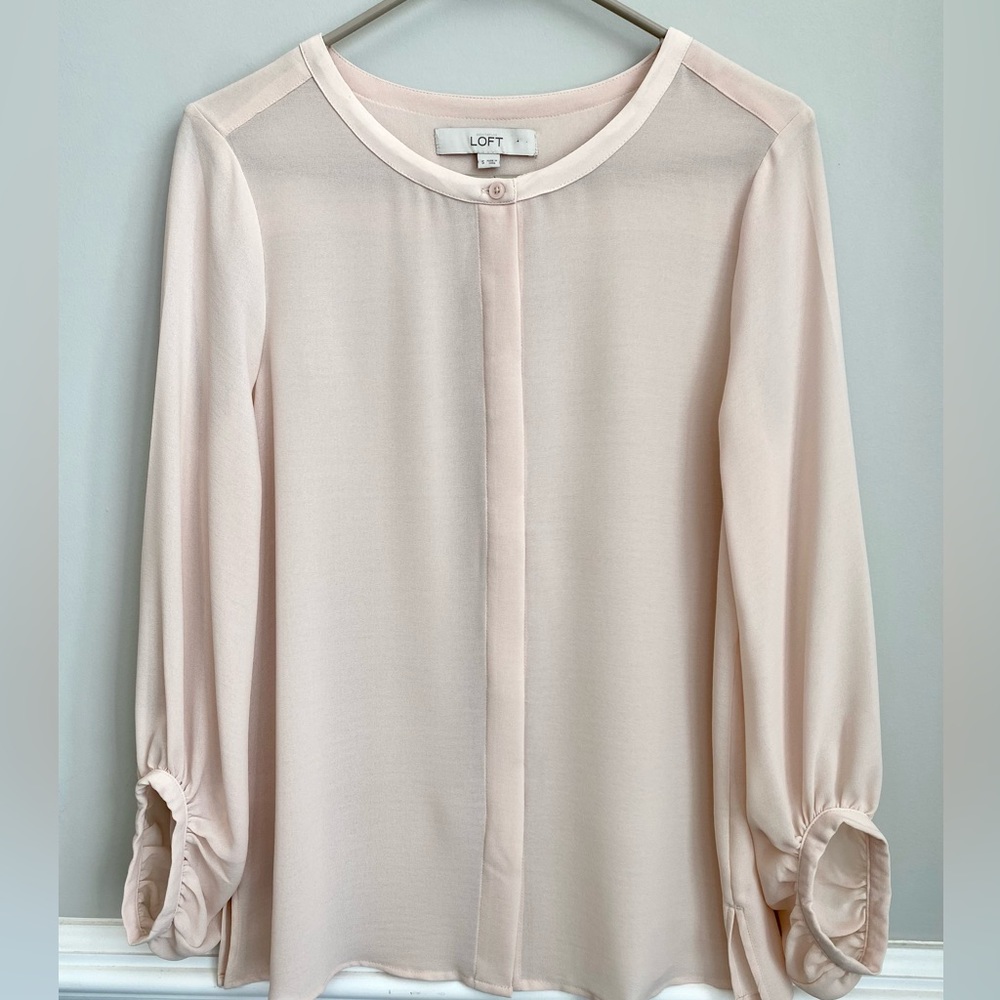 Ann Taylor Loft sheer blouse size small